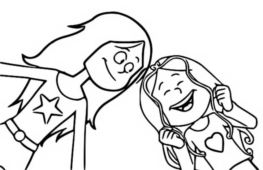 Marine et Wendy sœurs — Coloriage Les Sisters à imprimer