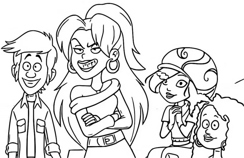 Le groupe des Sisters — Coloriage Les Sisters à imprimer